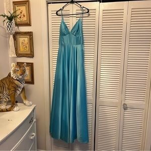 blue prom dress